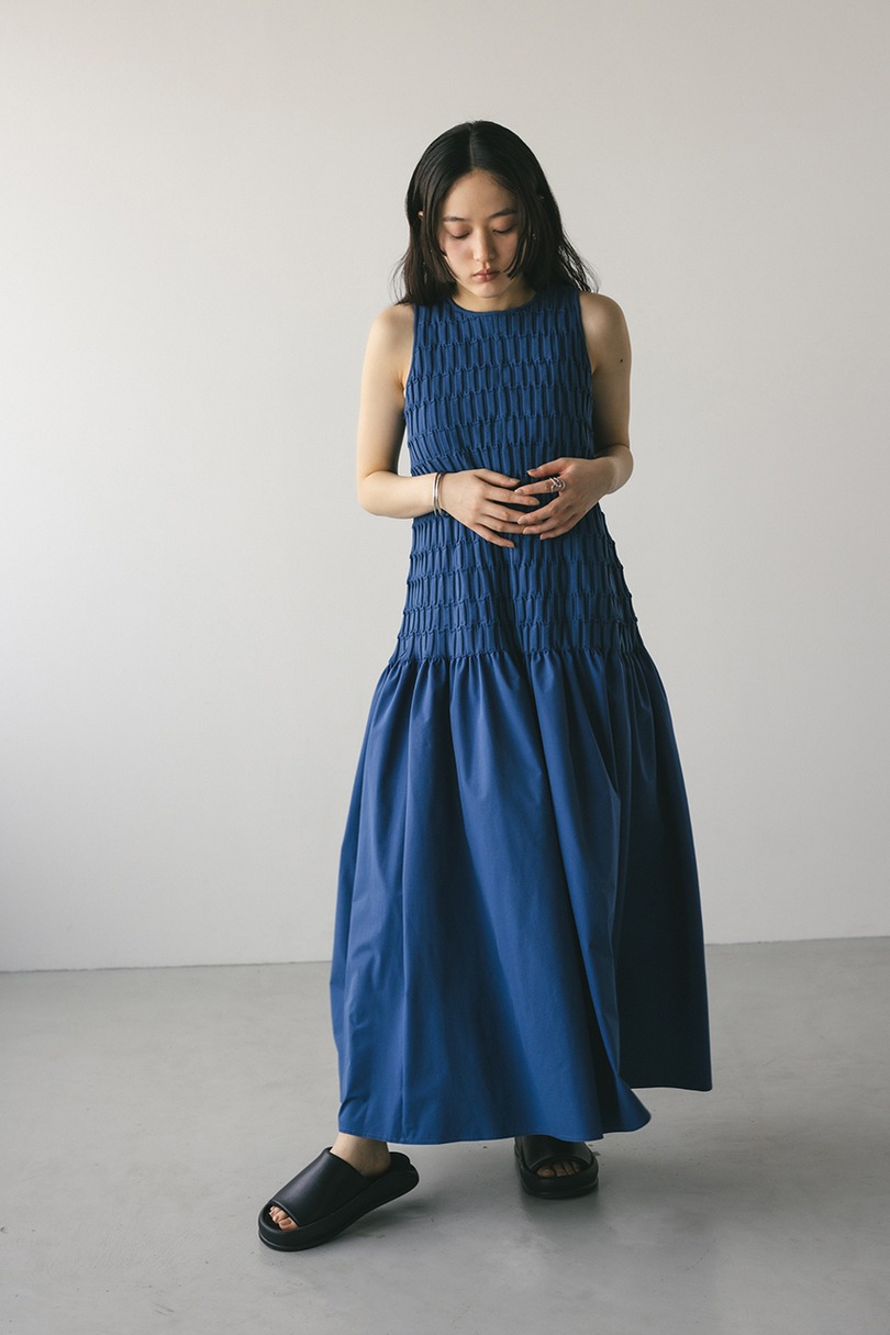 クロシェドッキングティアードワンピース 詳細画像 BLU 5