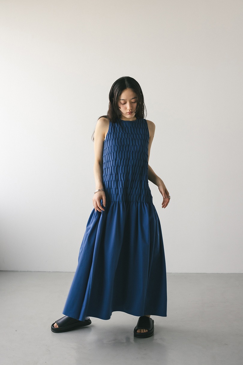 クロシェドッキングティアードワンピース 詳細画像 BLU 6