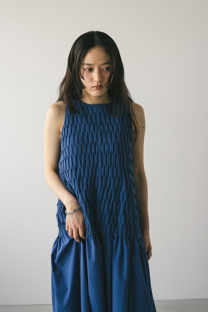 クロシェドッキングティアードワンピース 詳細画像 BLU 8