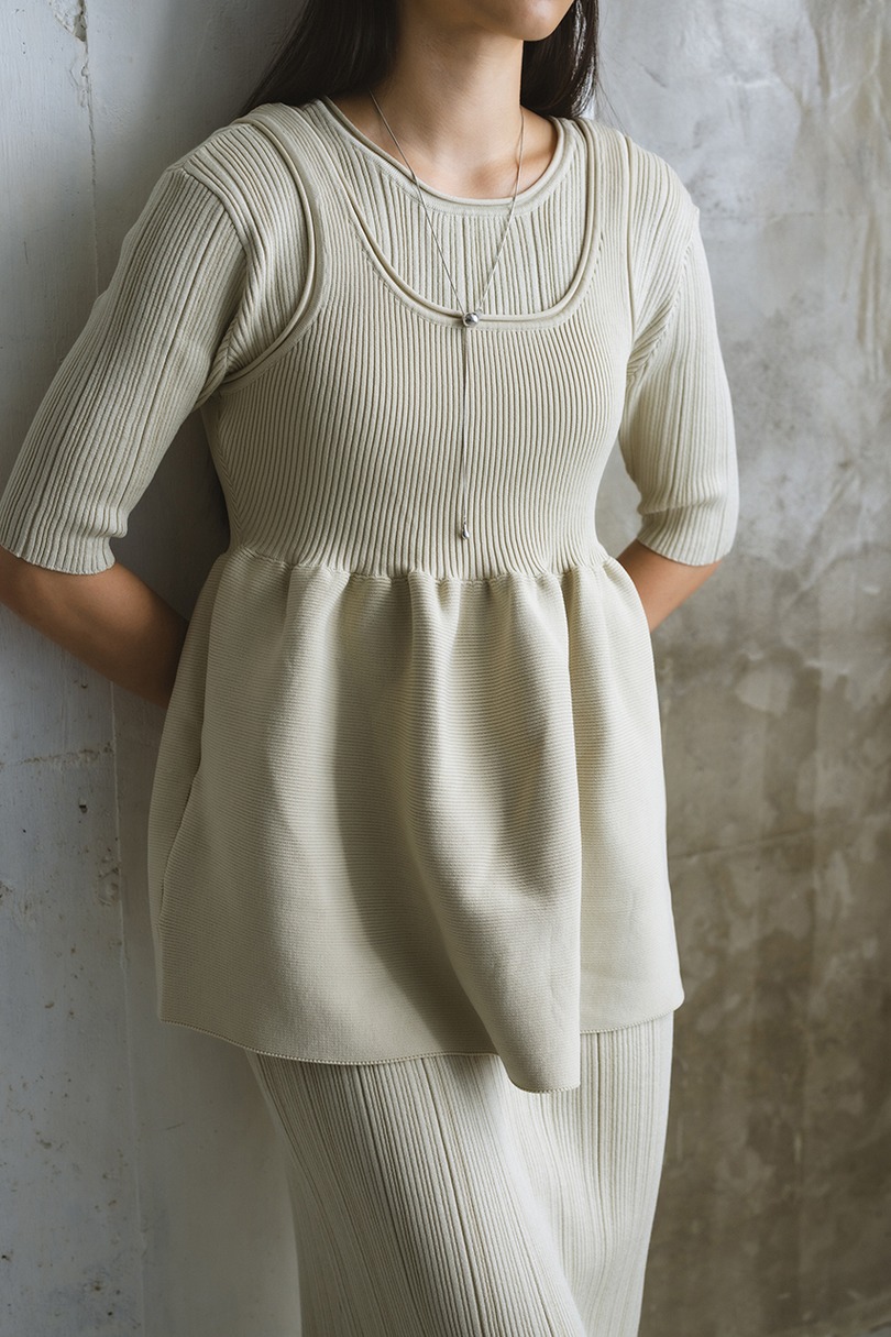 マルチWAYペプラムニットワンピース 詳細画像 IVOY 5