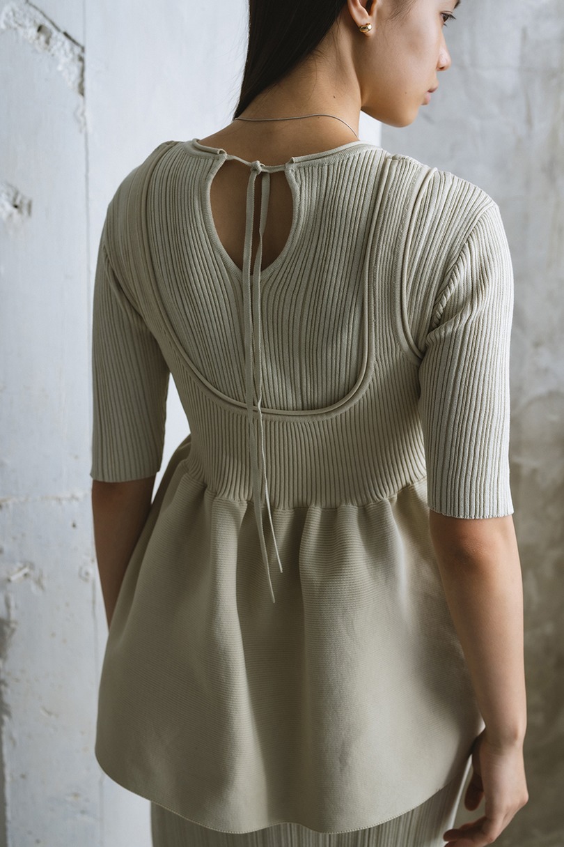 マルチWAYペプラムニットワンピース 詳細画像 IVOY 6