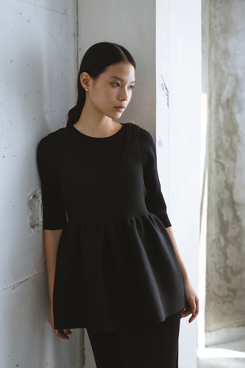 マルチWAYペプラムニットワンピース 詳細画像 BLK 5