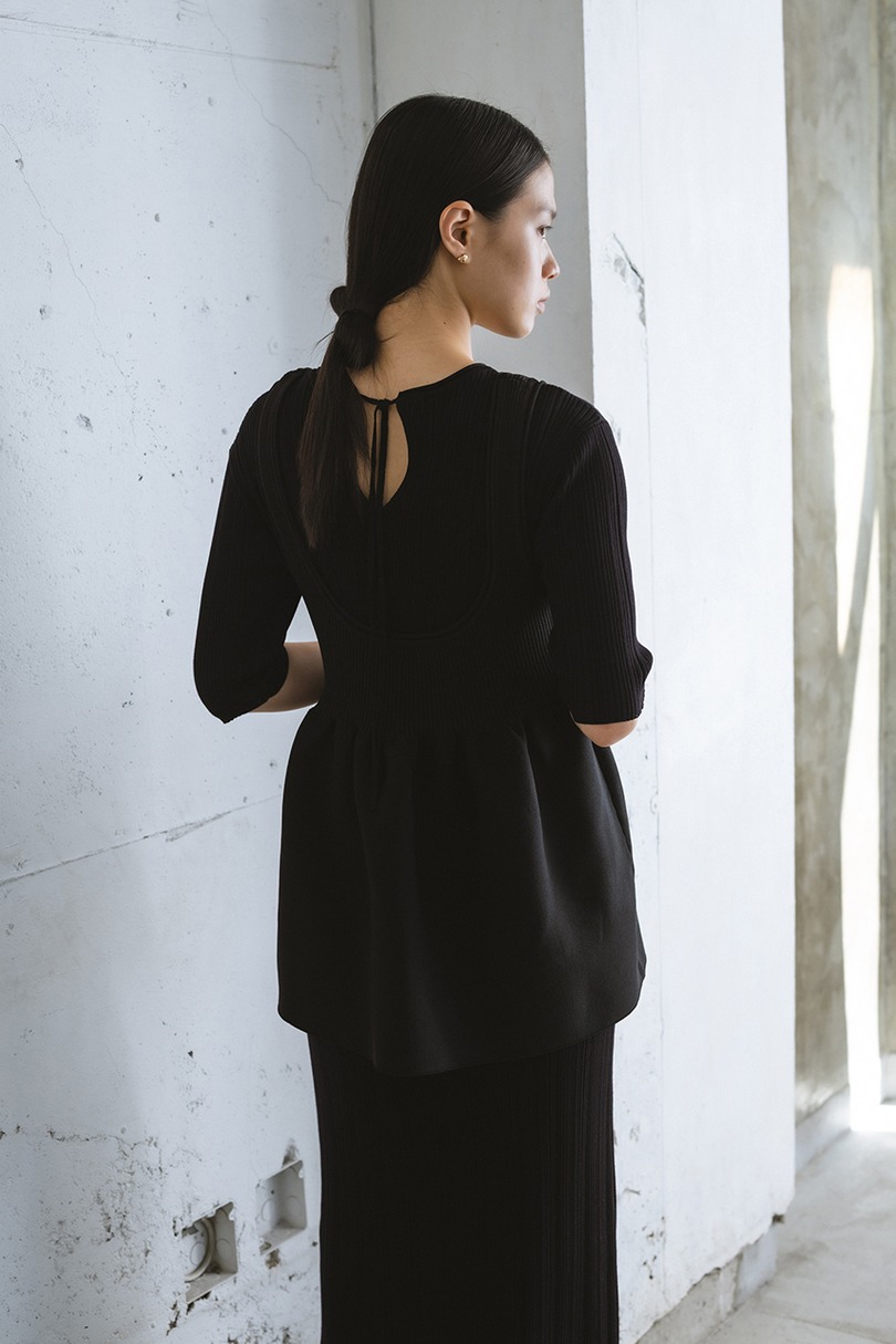 マルチWAYペプラムニットワンピース 詳細画像 BLK 6