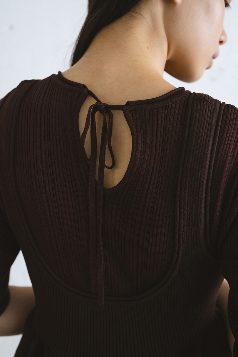 マルチWAYペプラムニットワンピース 詳細画像 BRN 10