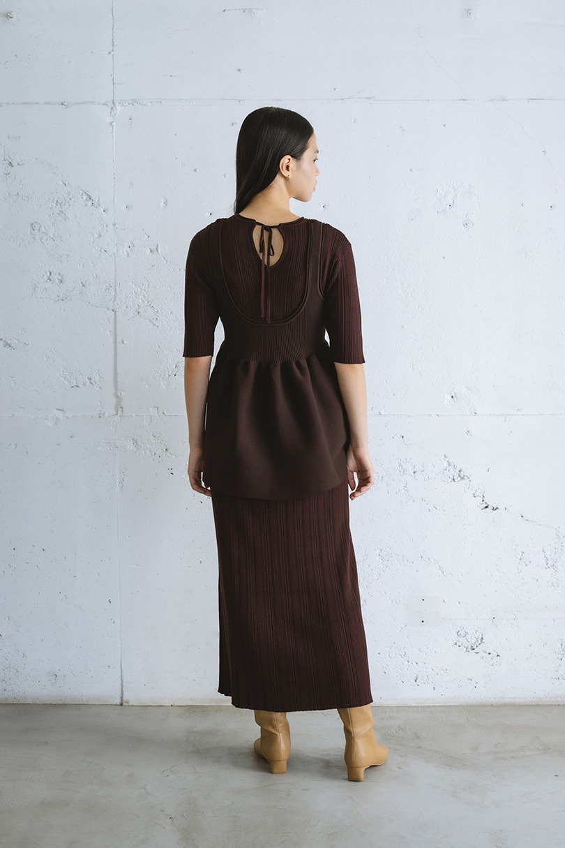 マルチWAYペプラムニットワンピース 詳細画像 BRN 5