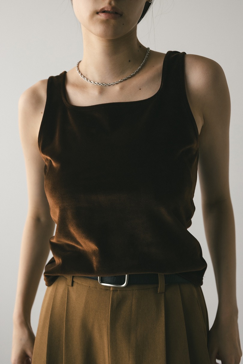 ベロアタンクトップ 詳細画像 BRN 3