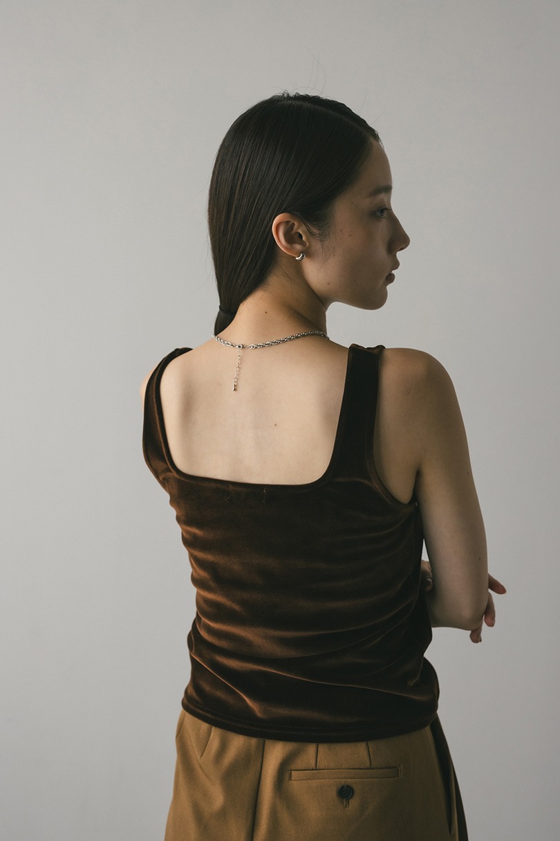 ベロアタンクトップ 詳細画像 BRN 5