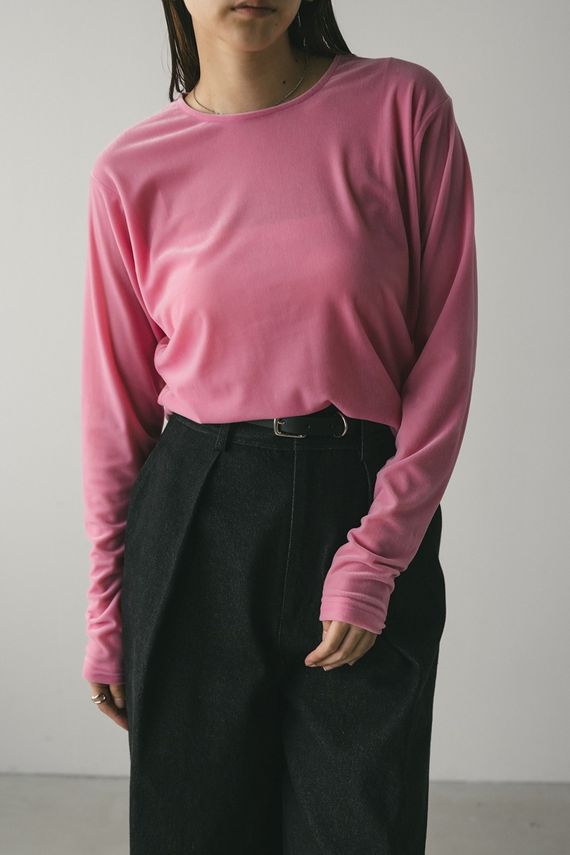 メッシュベロアロンT 詳細画像 PNK 4