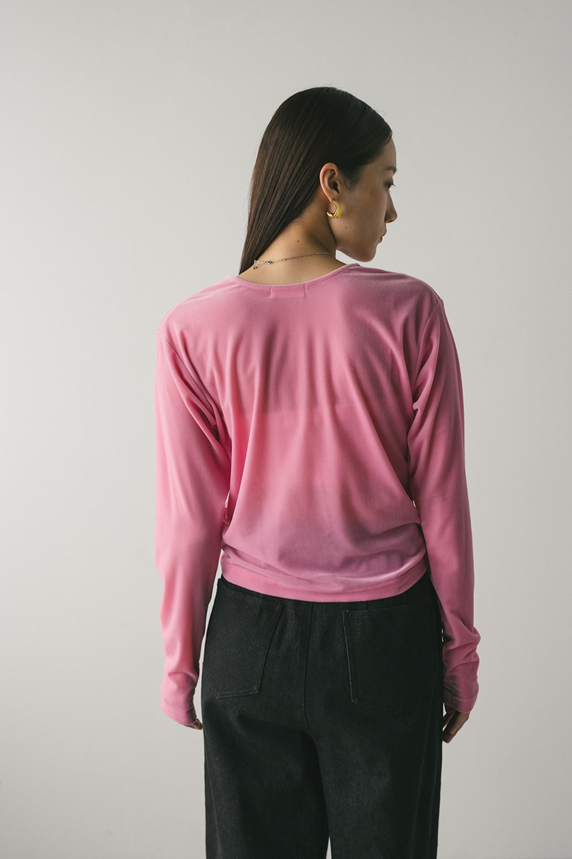 メッシュベロアロンT 詳細画像 PNK 5