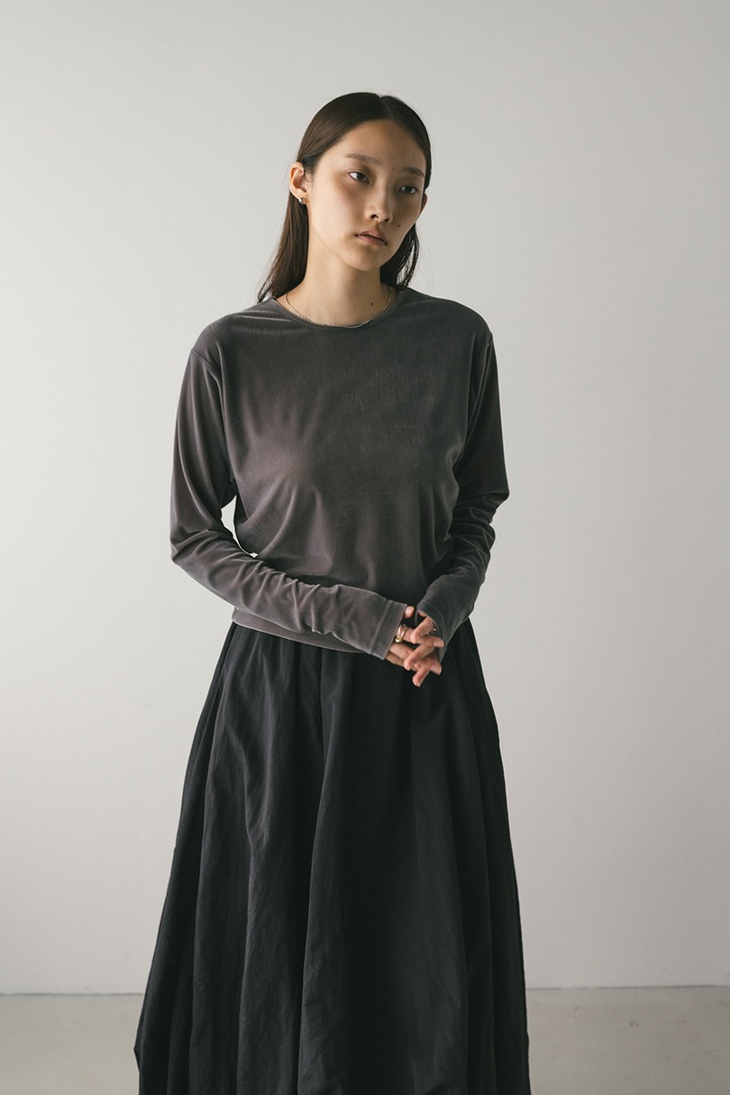 メッシュベロアロンT 詳細画像 GRY 4