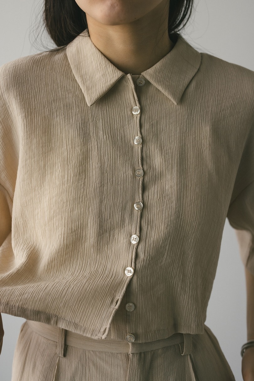 バックオープンワッシャーシャツ 詳細画像 BEG 14