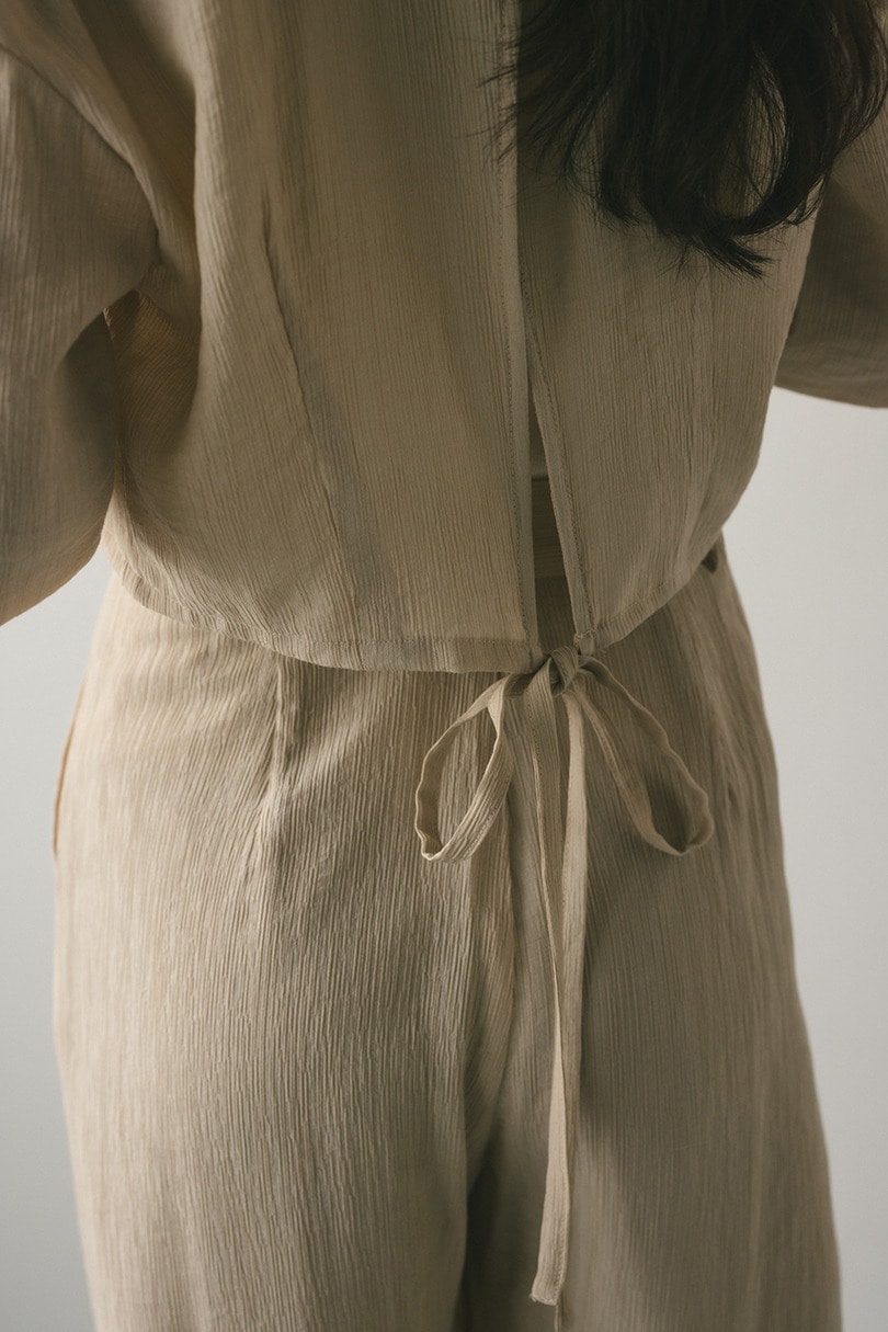 バックオープンワッシャーシャツ 詳細画像 BEG 16