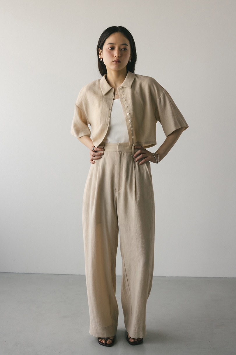 バックオープンワッシャーシャツ 詳細画像 BEG 2