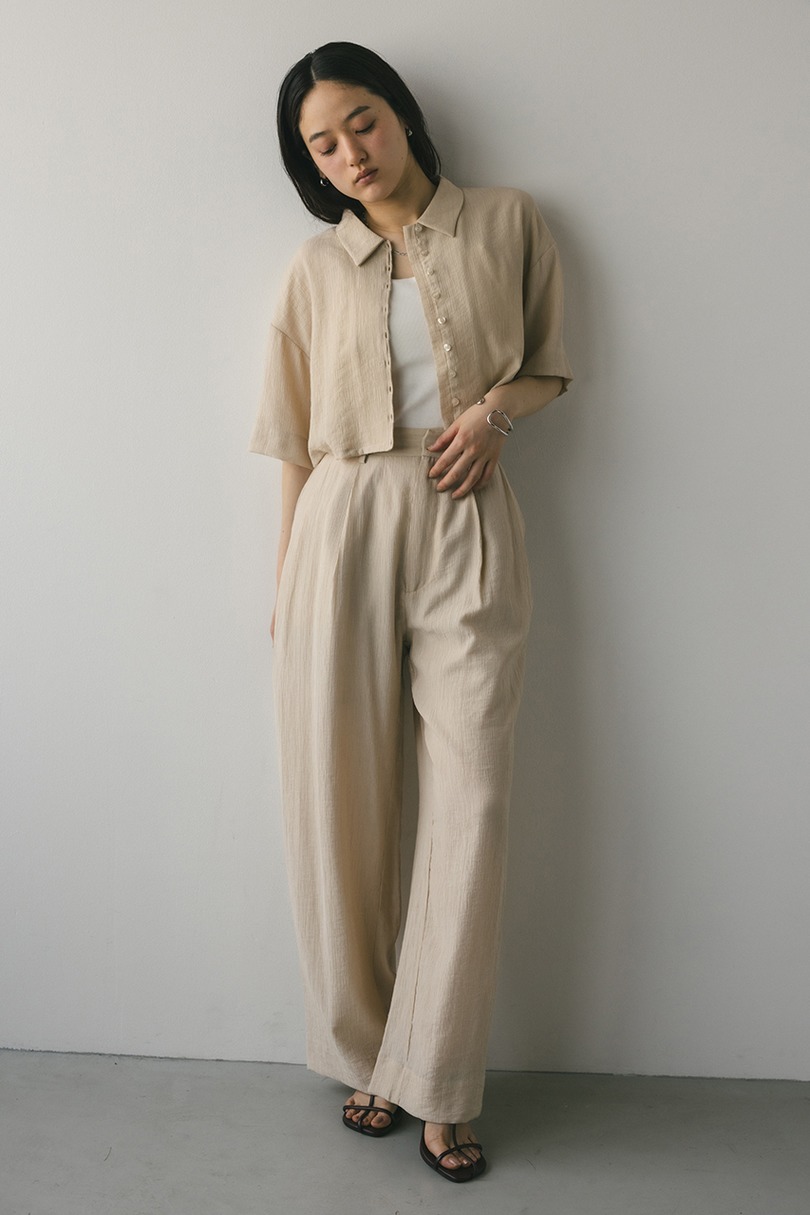 バックオープンワッシャーシャツ 詳細画像 BEG 3