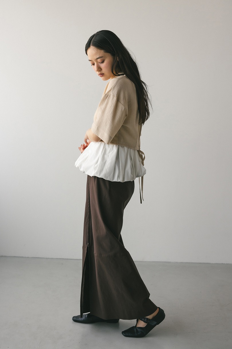 バックオープンワッシャーシャツ 詳細画像 BEG 5