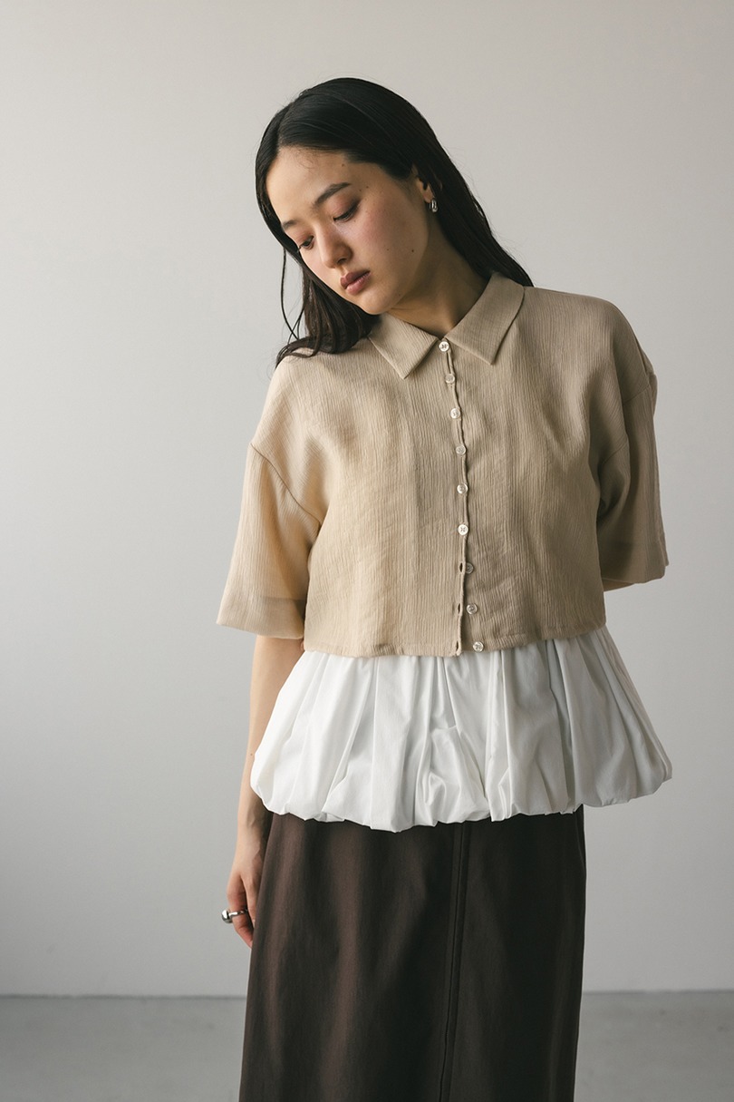 バックオープンワッシャーシャツ 詳細画像 BEG 6