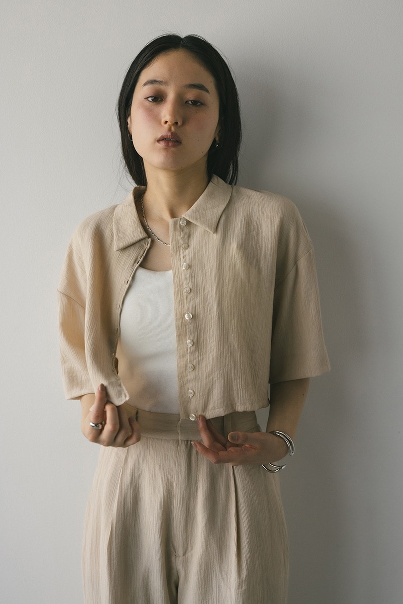 バックオープンワッシャーシャツ 詳細画像 BEG 8