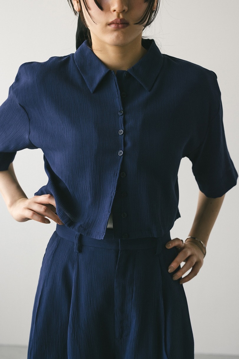 バックオープンワッシャーシャツ 詳細画像 NVY 11