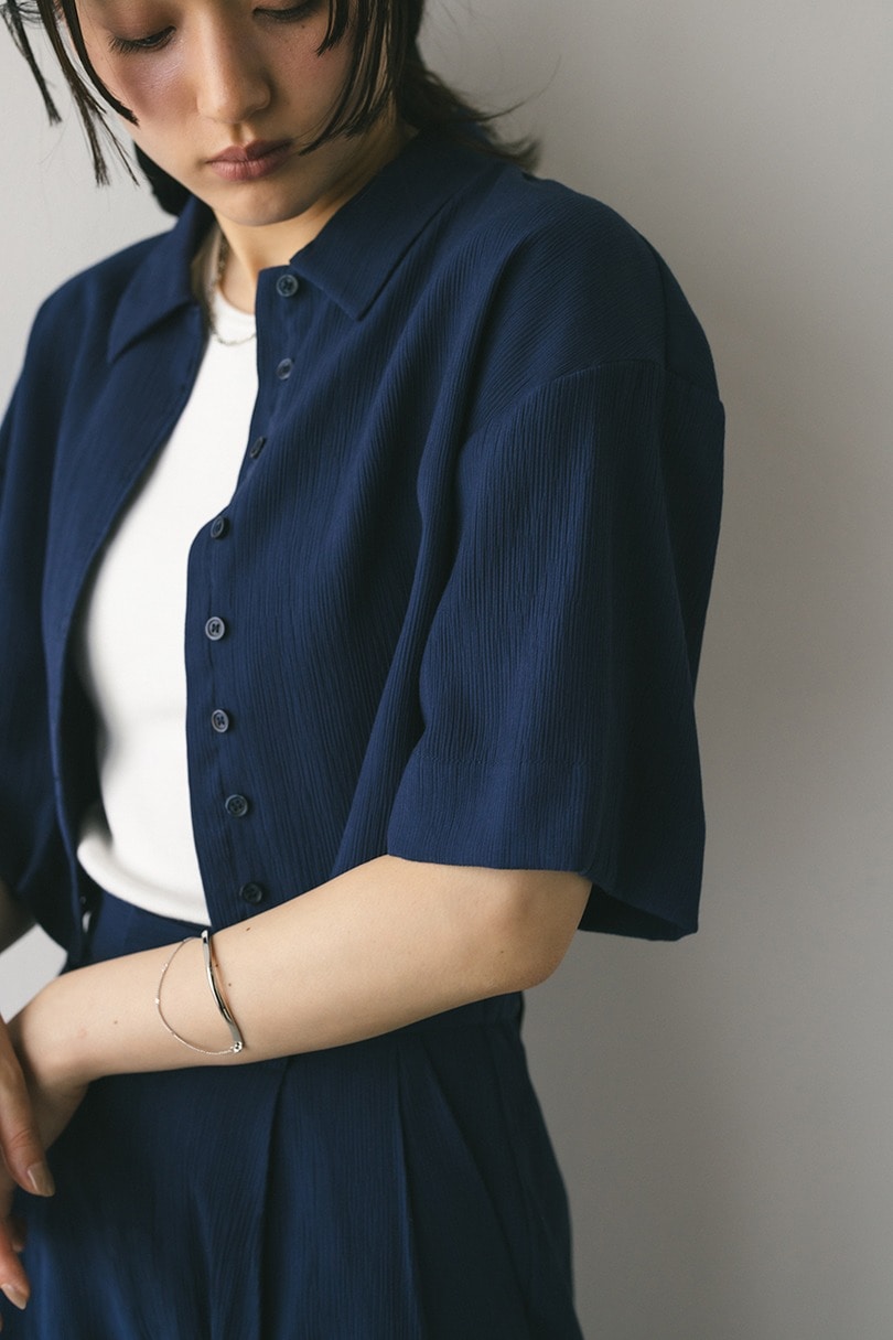 バックオープンワッシャーシャツ 詳細画像 NVY 12