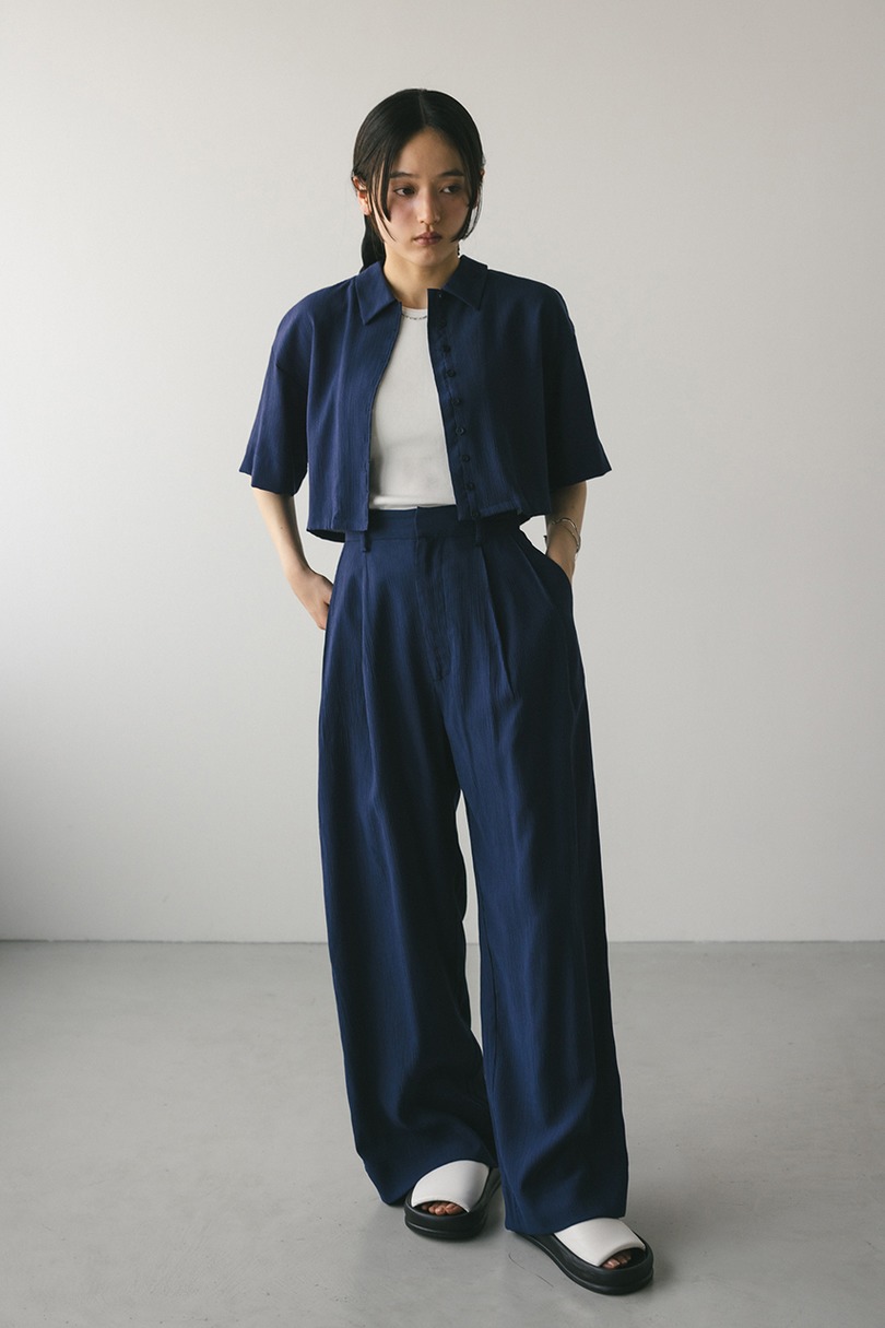 バックオープンワッシャーシャツ 詳細画像 NVY 2