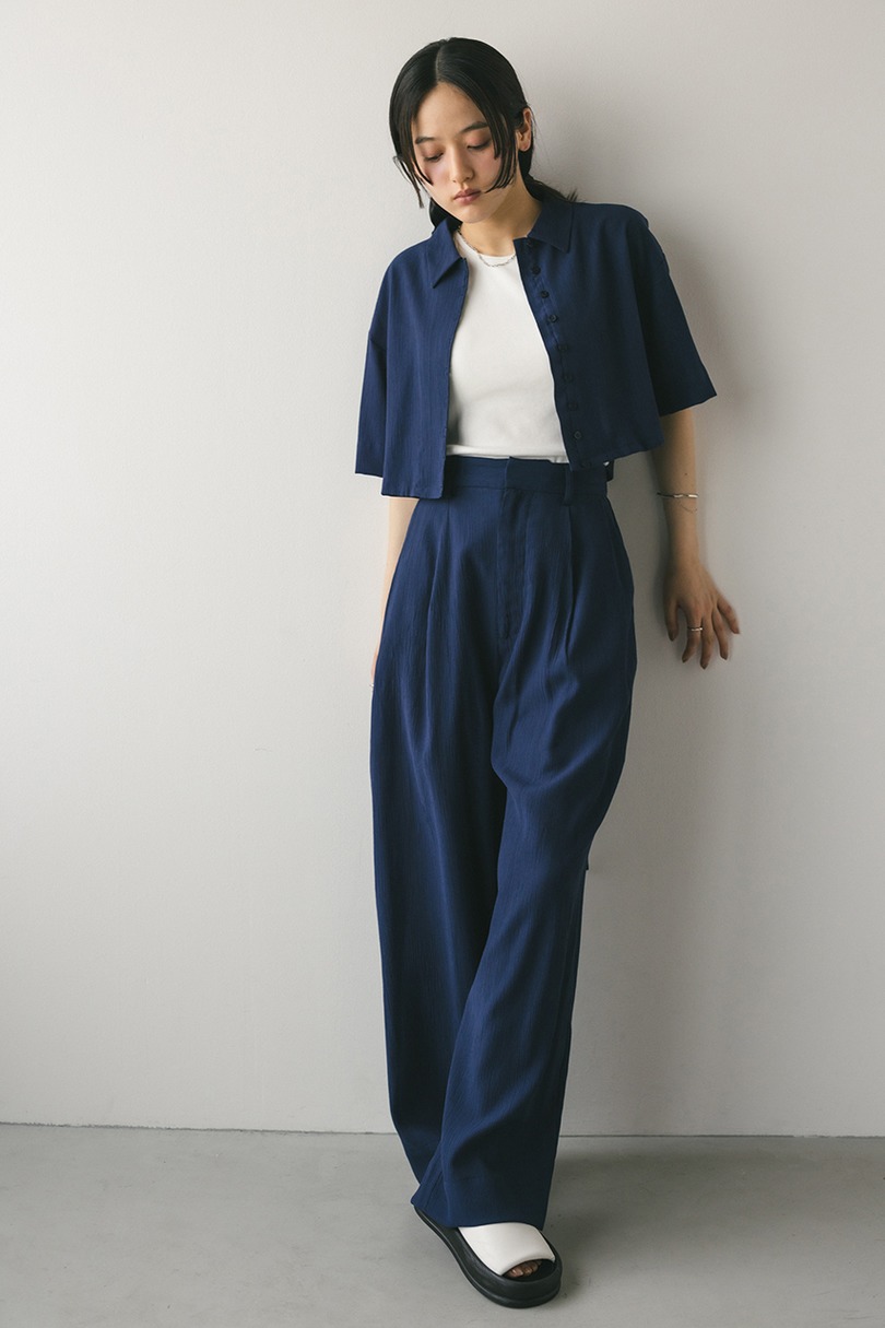 バックオープンワッシャーシャツ 詳細画像 NVY 3