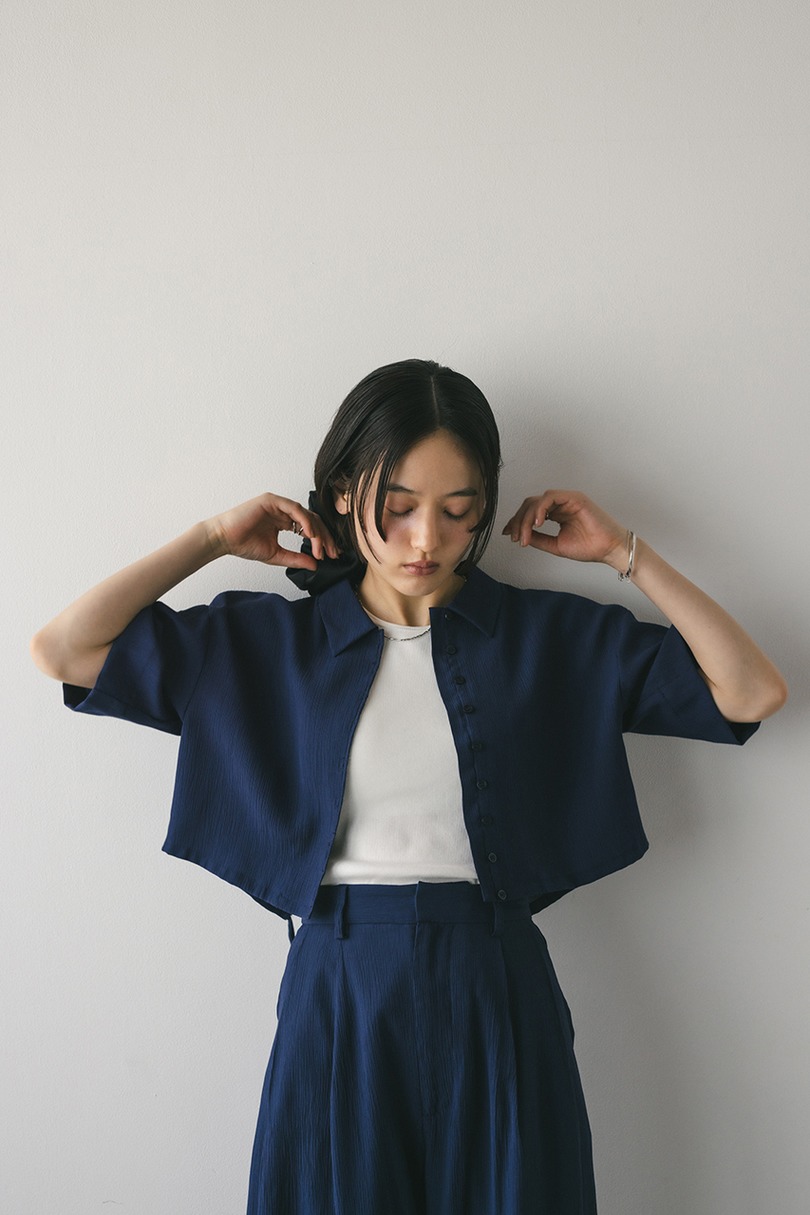 バックオープンワッシャーシャツ 詳細画像 NVY 5