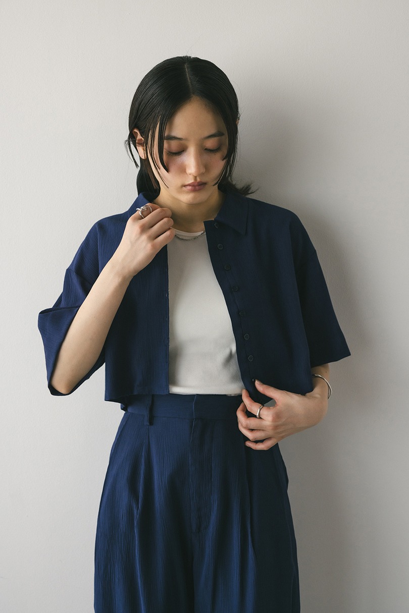 バックオープンワッシャーシャツ 詳細画像 NVY 7