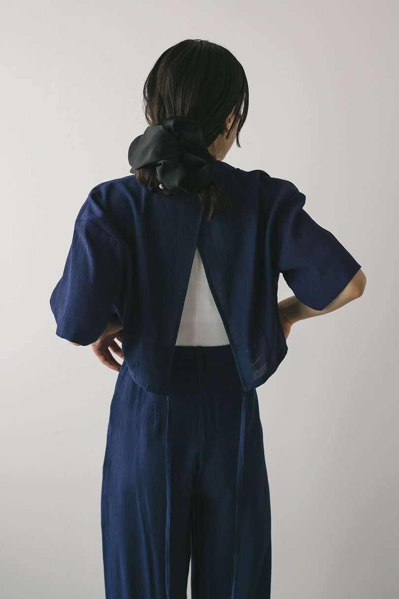 バックオープンワッシャーシャツ 詳細画像 NVY 8