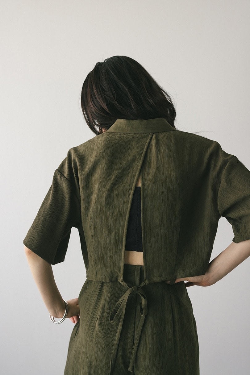 バックオープンワッシャーシャツ 詳細画像 KHA 13