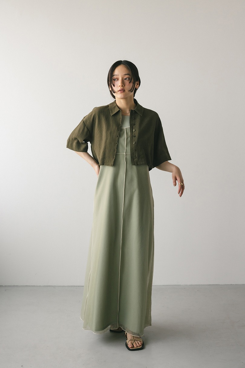 バックオープンワッシャーシャツ 詳細画像 KHA 5