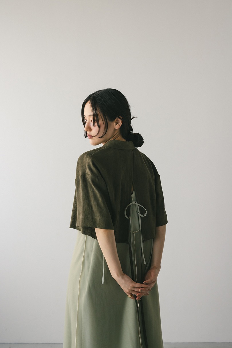 バックオープンワッシャーシャツ 詳細画像 KHA 7