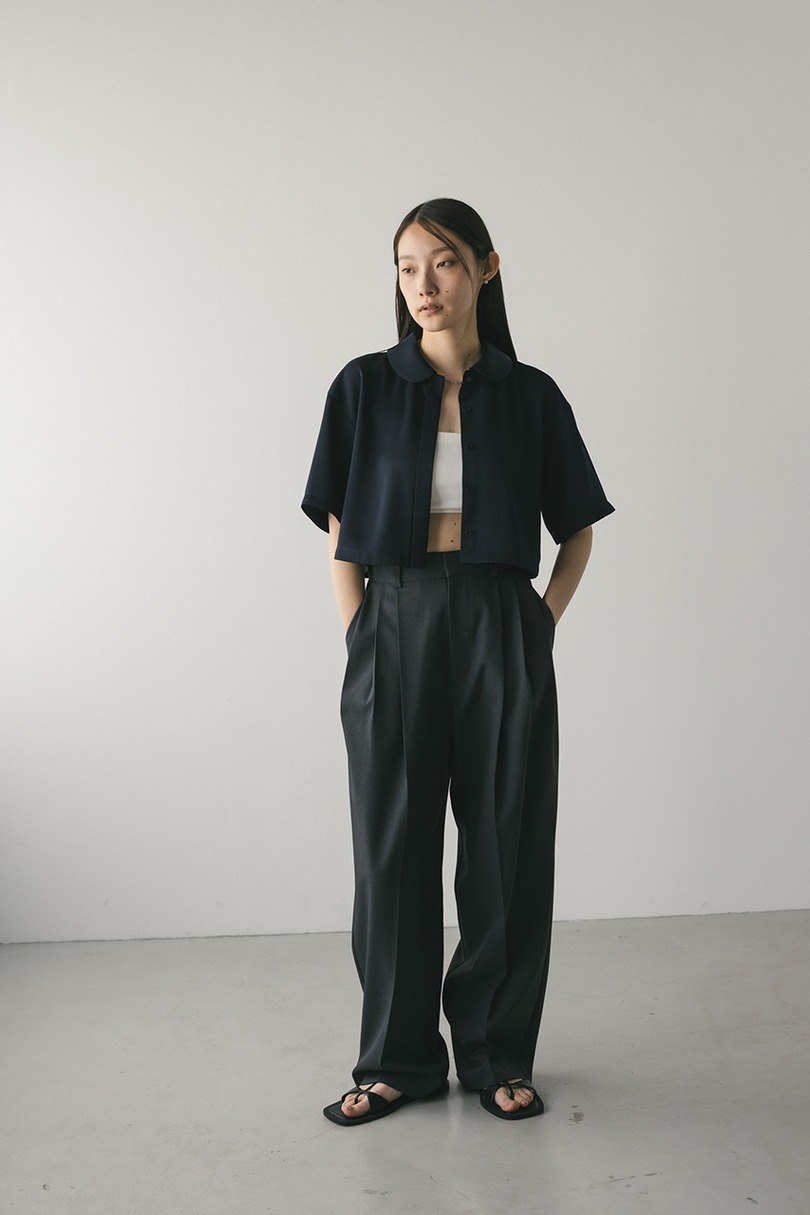 サークルカラーサテンショートシャツ 詳細画像 NVY 2