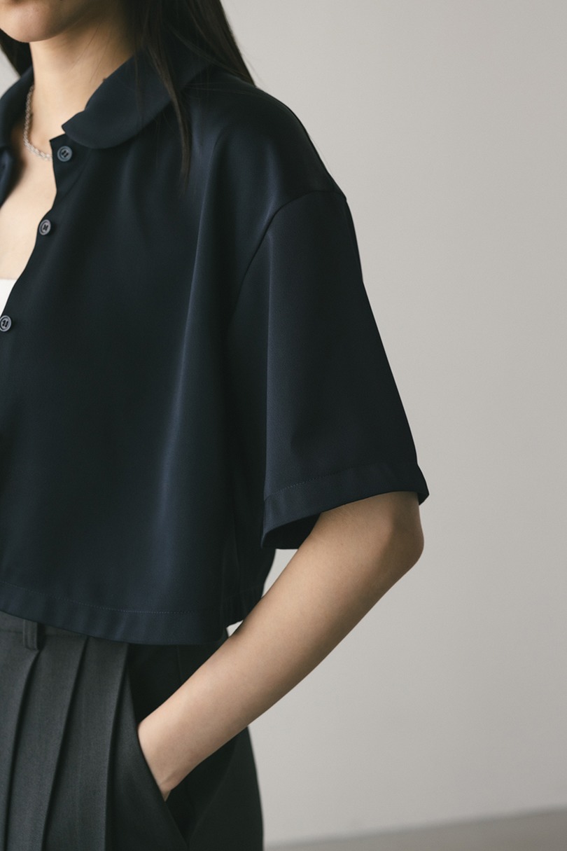 サークルカラーサテンショートシャツ 詳細画像 NVY 8