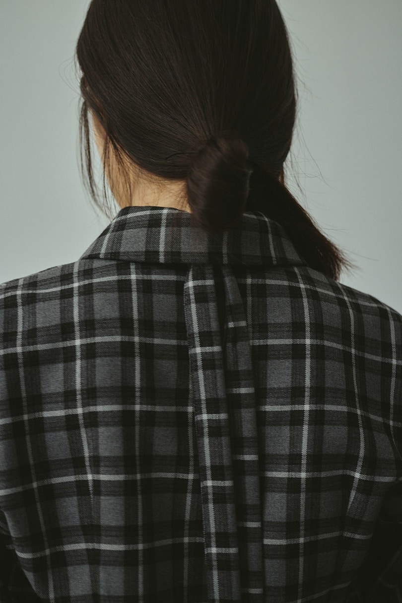 パワーショルダーチェックシャツ 詳細画像 BLK 10