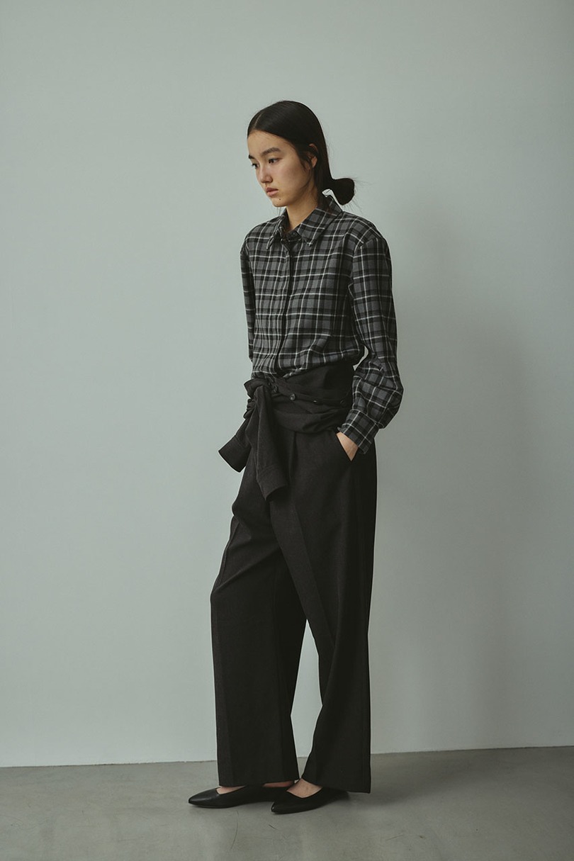 パワーショルダーチェックシャツ 詳細画像 BLK 3