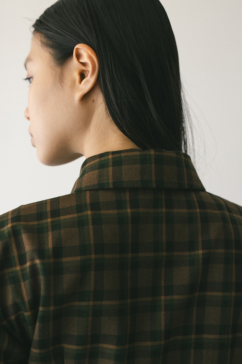 パワーショルダーチェックシャツ 詳細画像 BRN 11