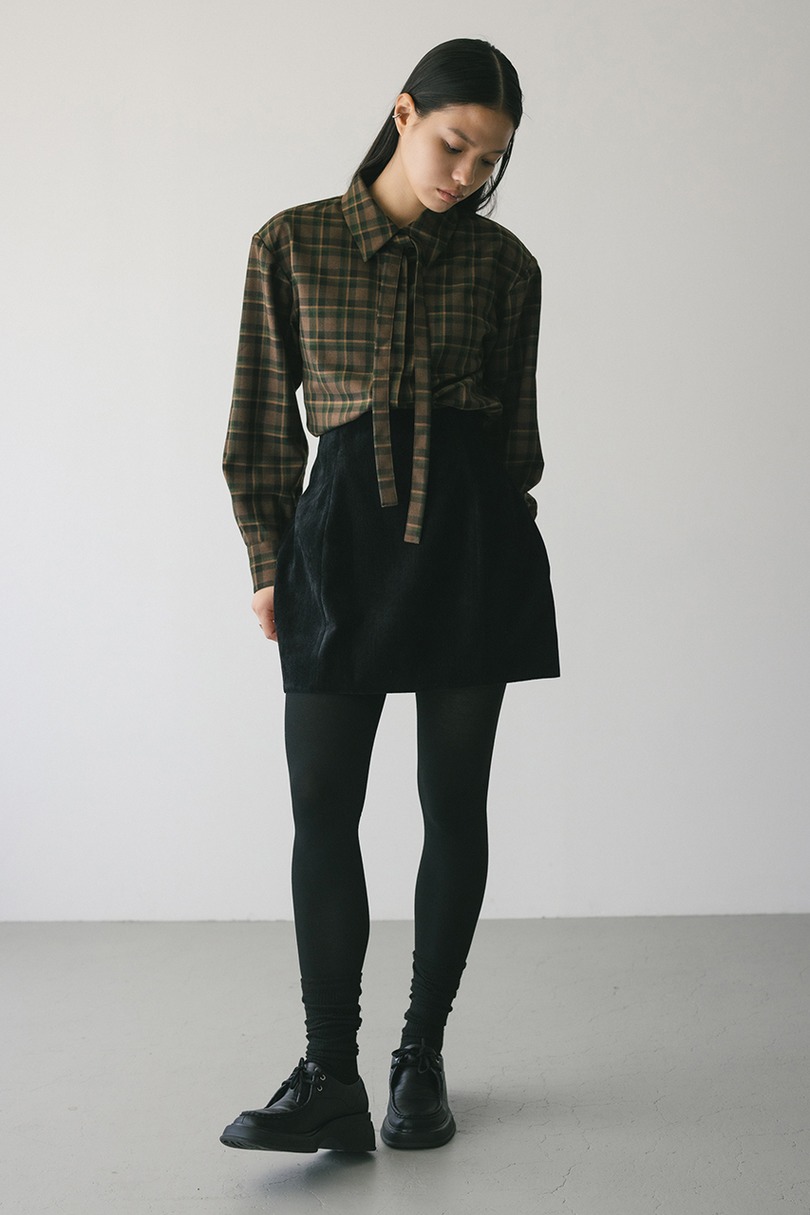 パワーショルダーチェックシャツ 詳細画像 BRN 2