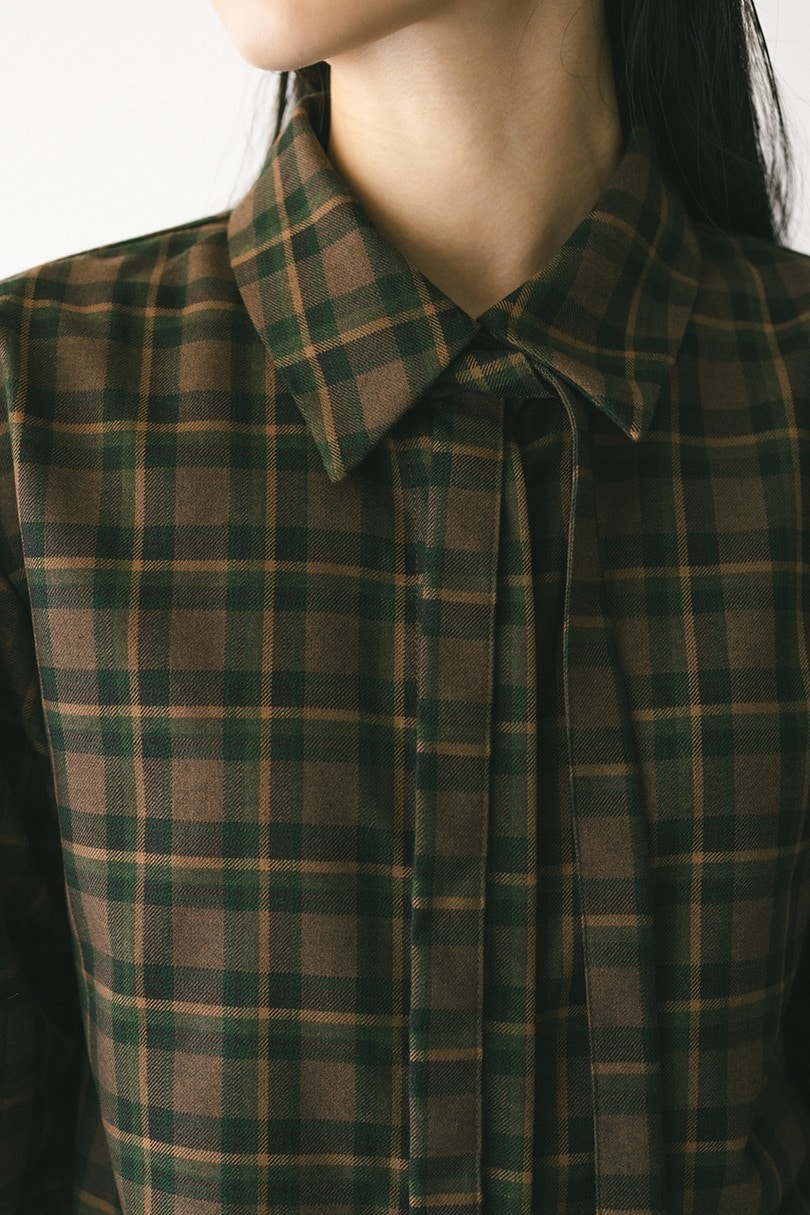 パワーショルダーチェックシャツ 詳細画像 BRN 6