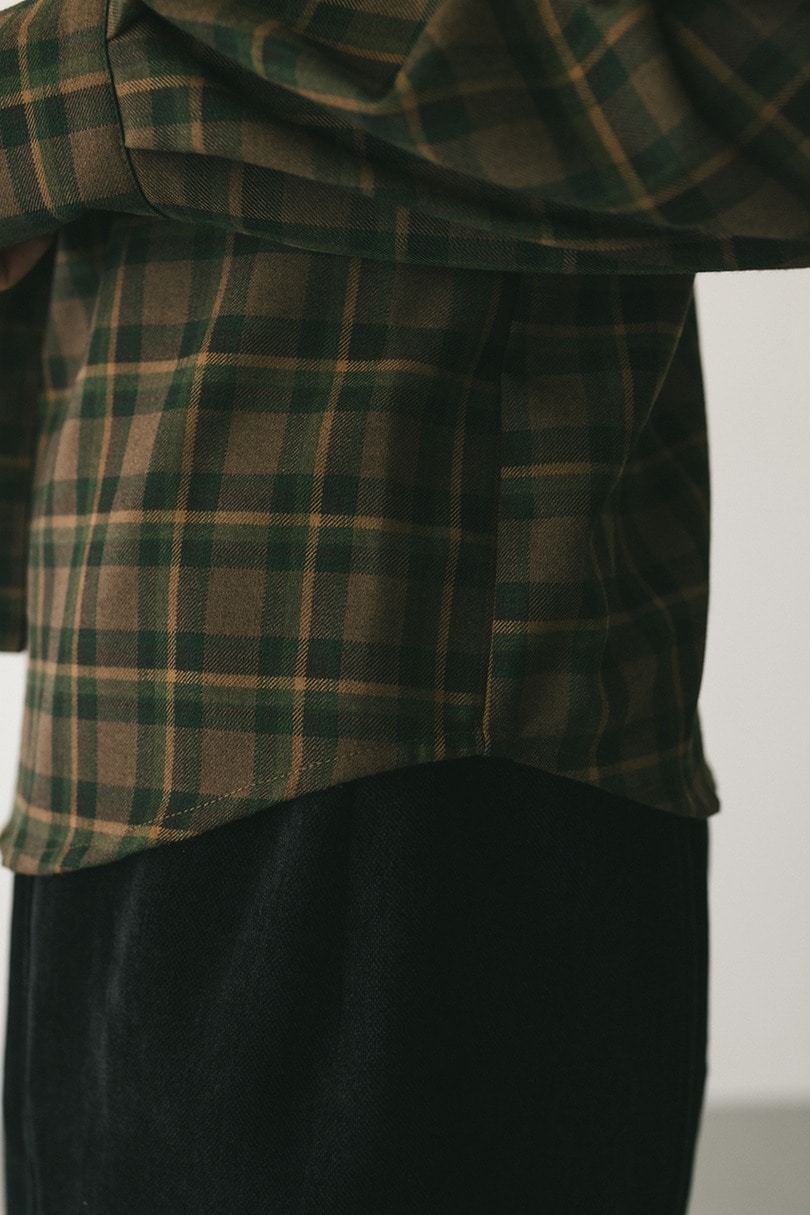 パワーショルダーチェックシャツ 詳細画像 BRN 9