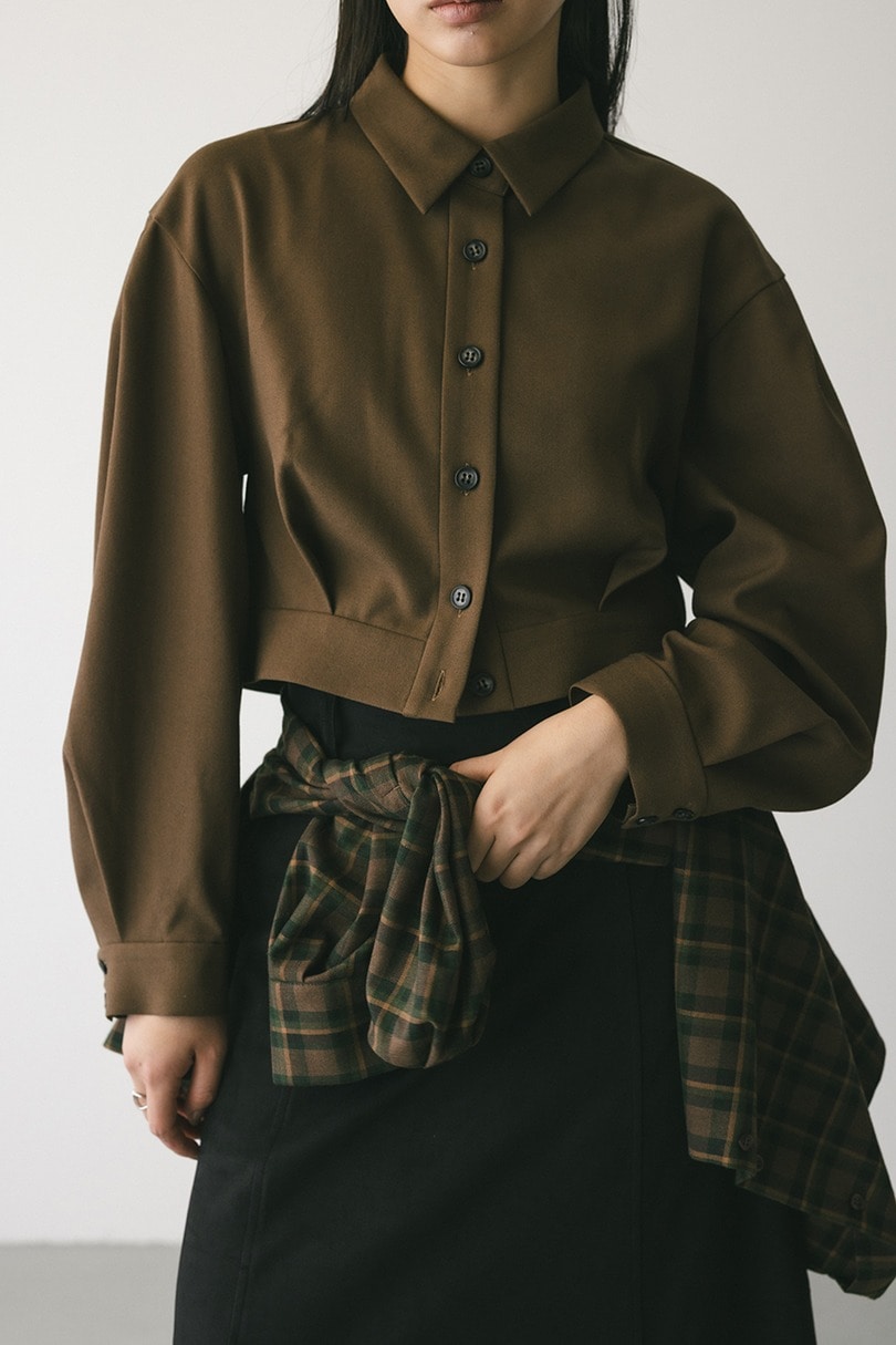 メランジショートシャツ