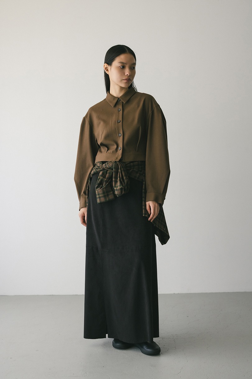 メランジショートシャツ 詳細画像 BRN 2