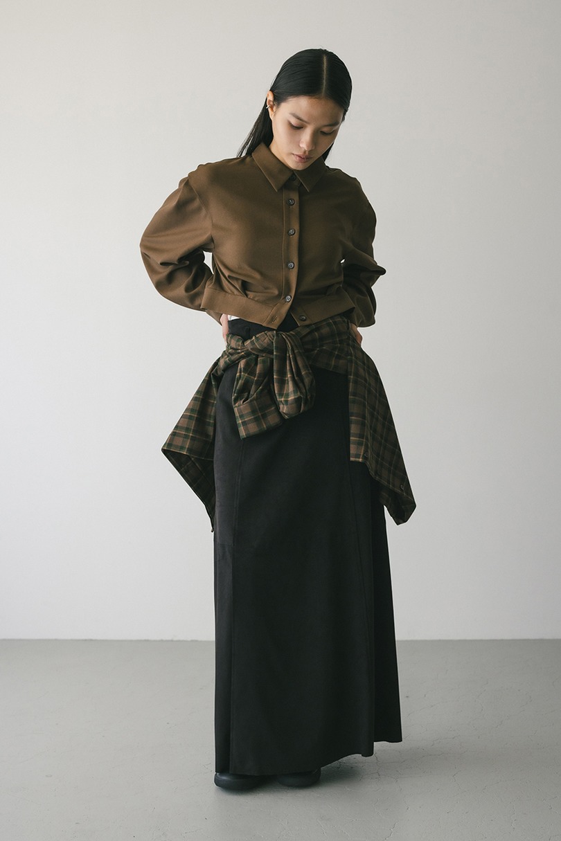 メランジショートシャツ 詳細画像 BRN 3