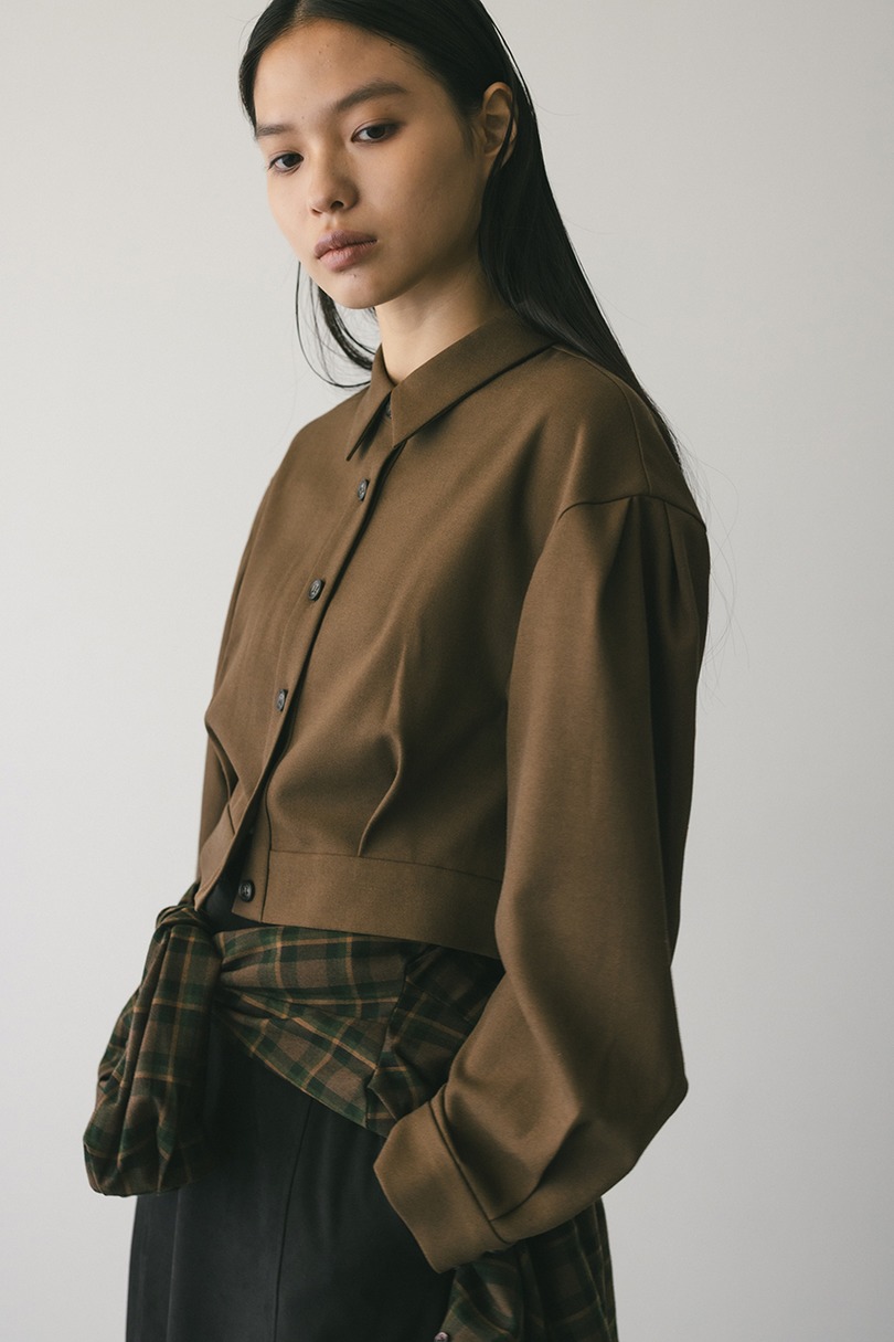 メランジショートシャツ 詳細画像 BRN 5