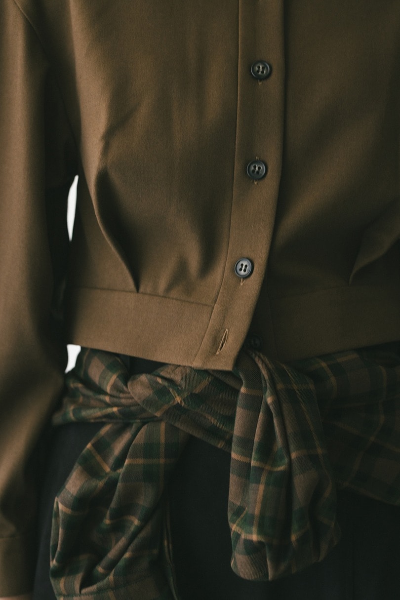 メランジショートシャツ 詳細画像 BRN 7