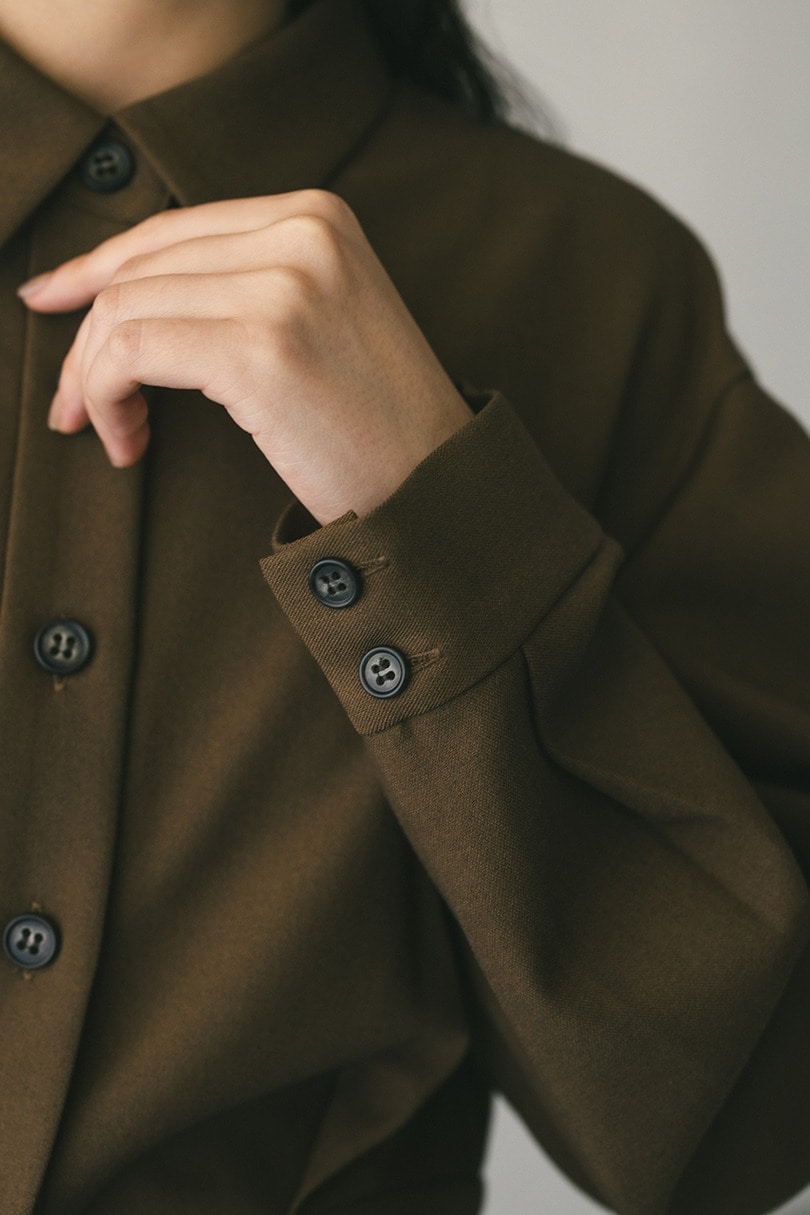 メランジショートシャツ 詳細画像 BRN 9