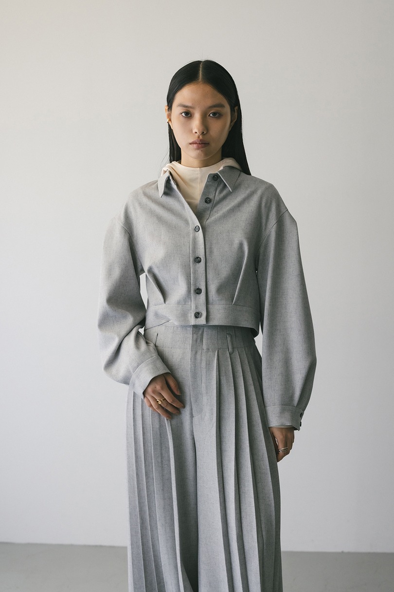 メランジショートシャツ 詳細画像 L/GRY 2