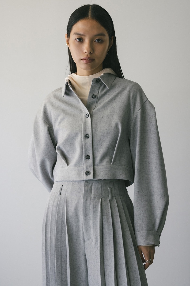 メランジショートシャツ 詳細画像 L/GRY 3