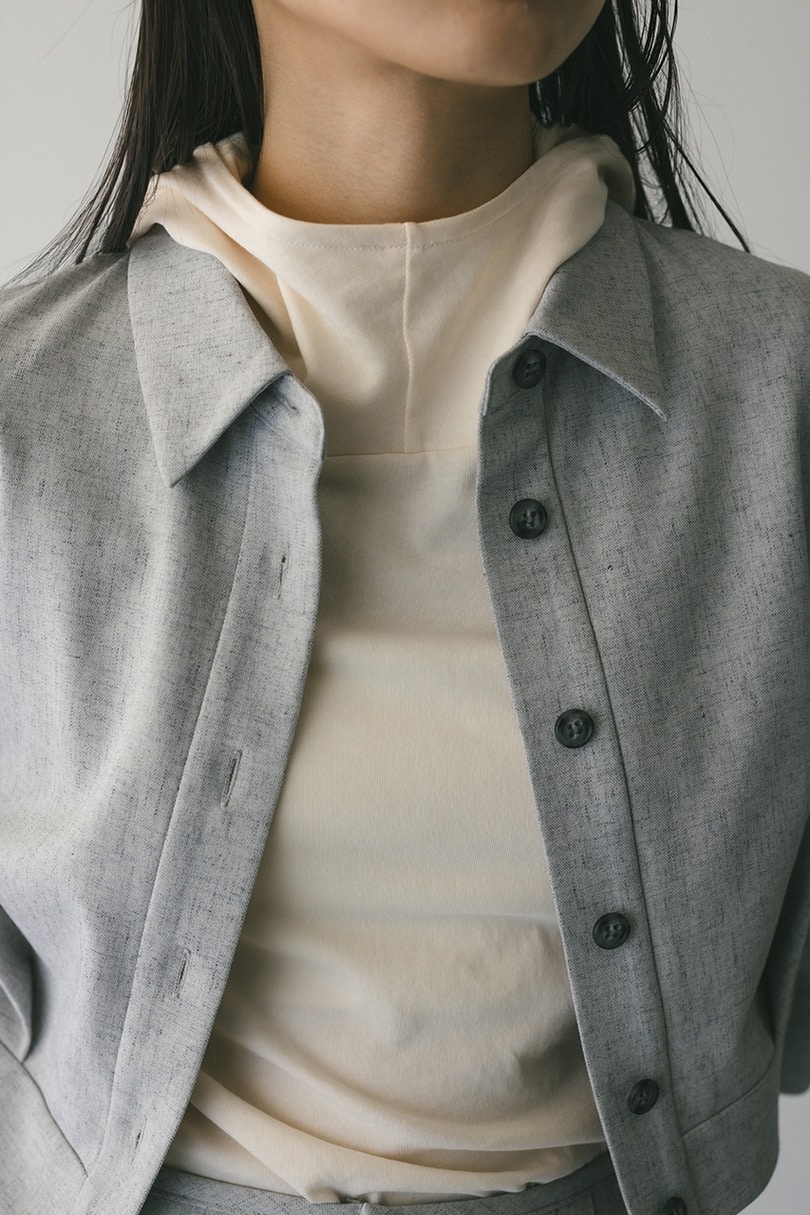 メランジショートシャツ 詳細画像 L/GRY 7