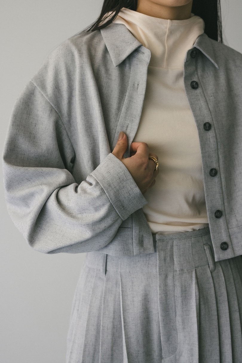 メランジショートシャツ 詳細画像 L/GRY 9