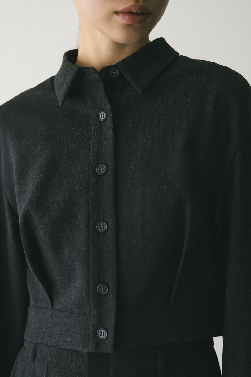 メランジショートシャツ 詳細画像 C.GRY 8